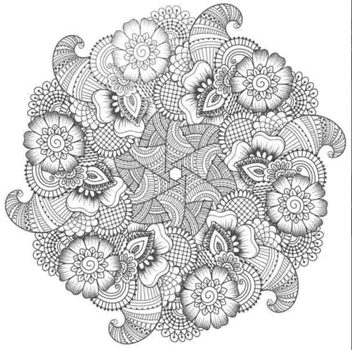 Tangle Raam 20x20 - Bloemenwiel